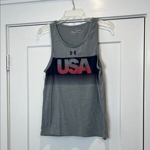 Under Armour Gray USA Tank Top size small.